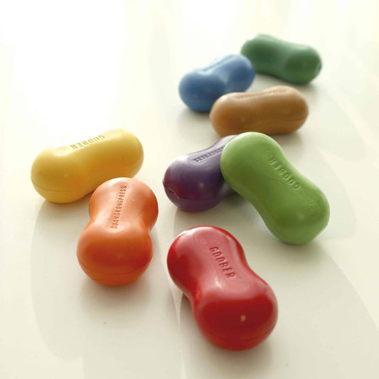 Colorful jelly beans on a white background