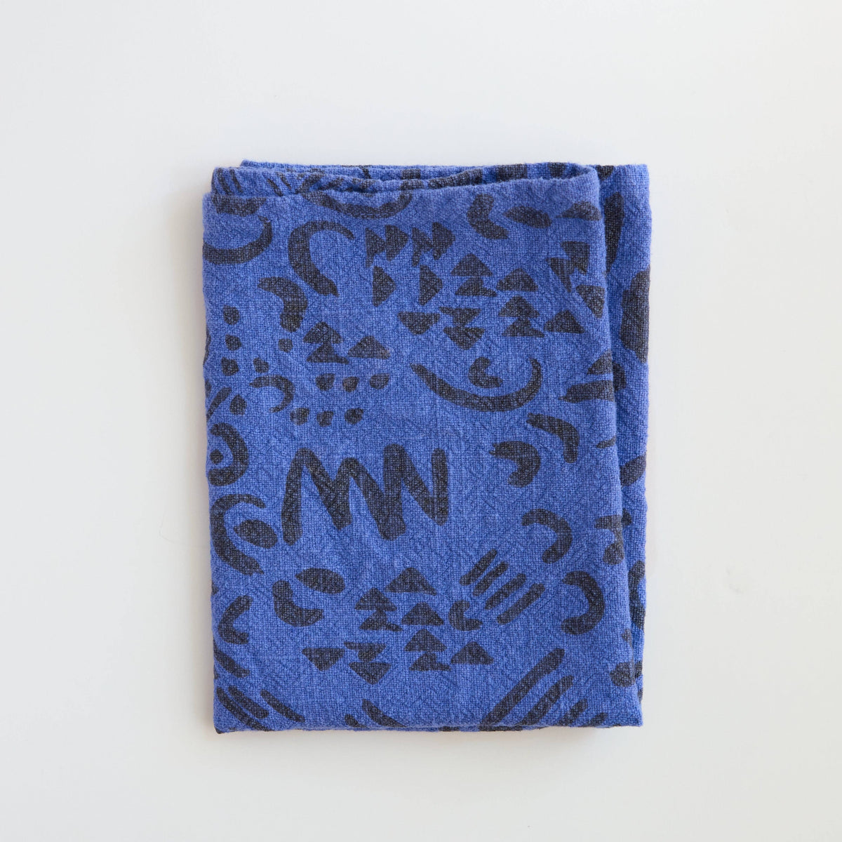 Tea Towel - Dashes & Moons - Charcoal - Amparo Blue
