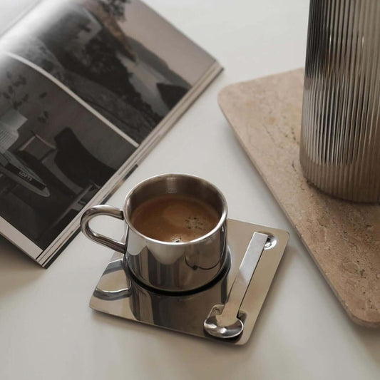 Venice Mirror Cup set, polished mirror finish