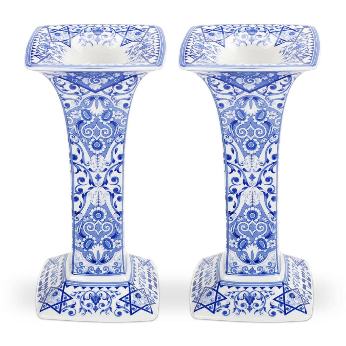 Spode Judaica Sabbath Candlesticks - Set of 2