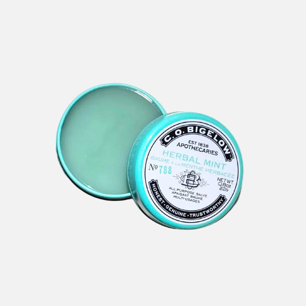 An open round tin of C.O.