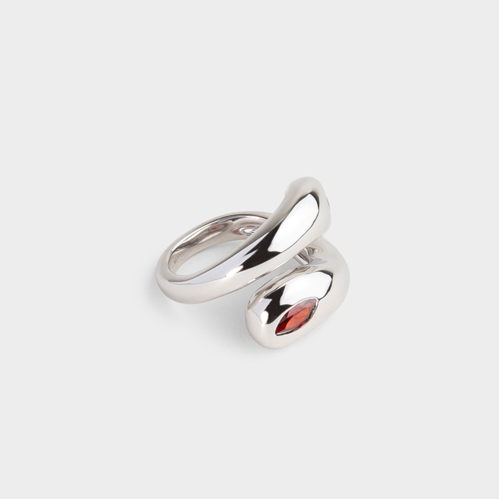 Cosimo Pinky Ring Garnet angle