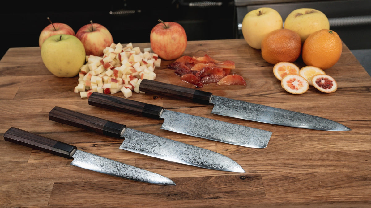 Kikuichi NWD Nickel Warikomi Damascus Santoku