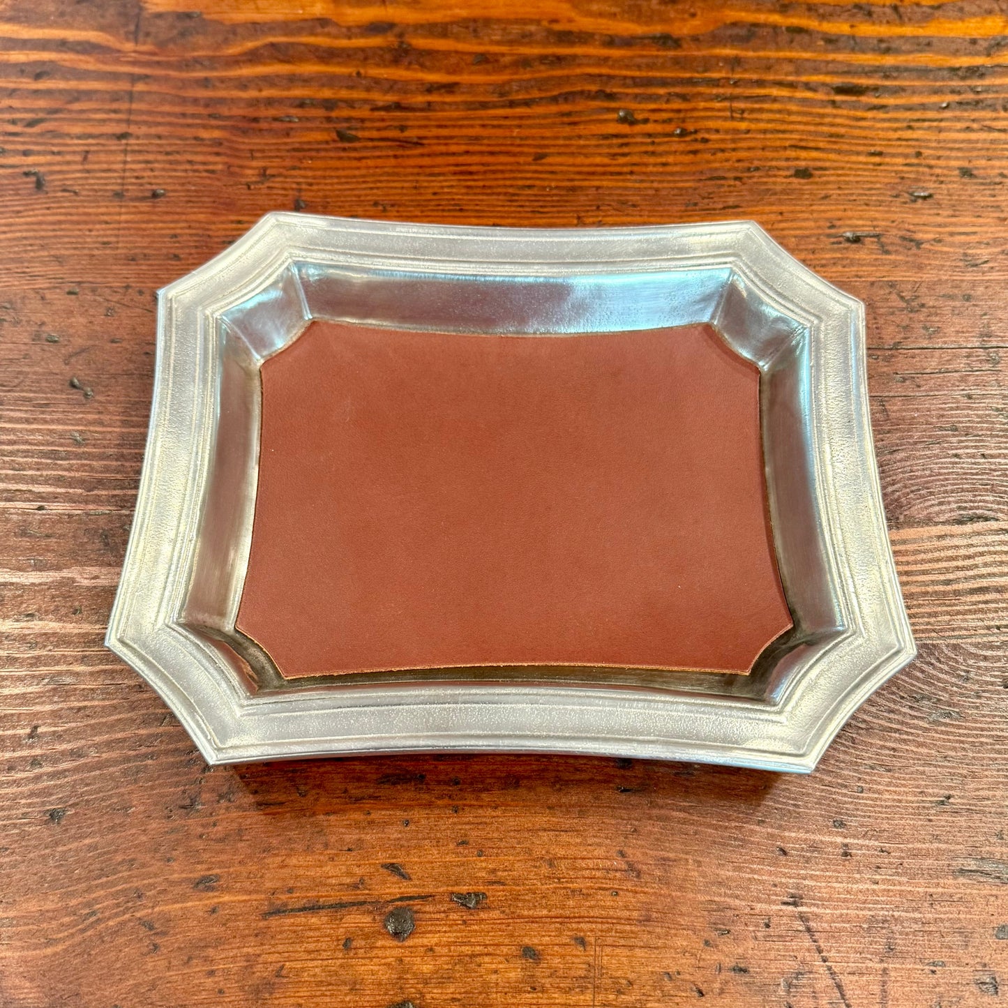Pocket Change Tray w/ Leather Insert