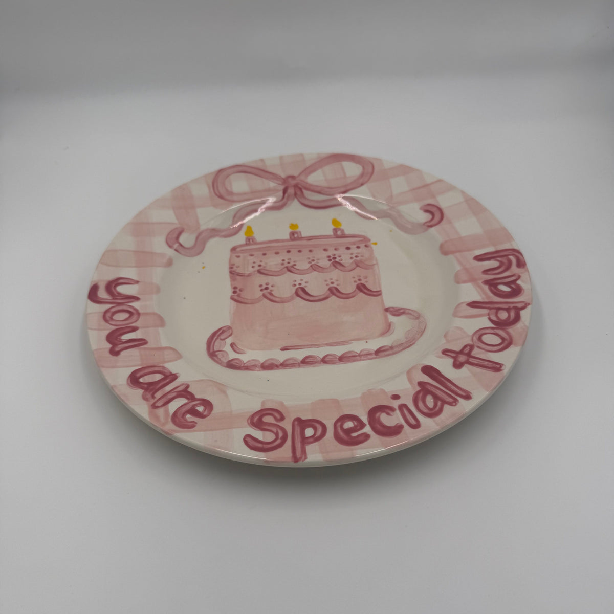 "You are special today" plate - Pink