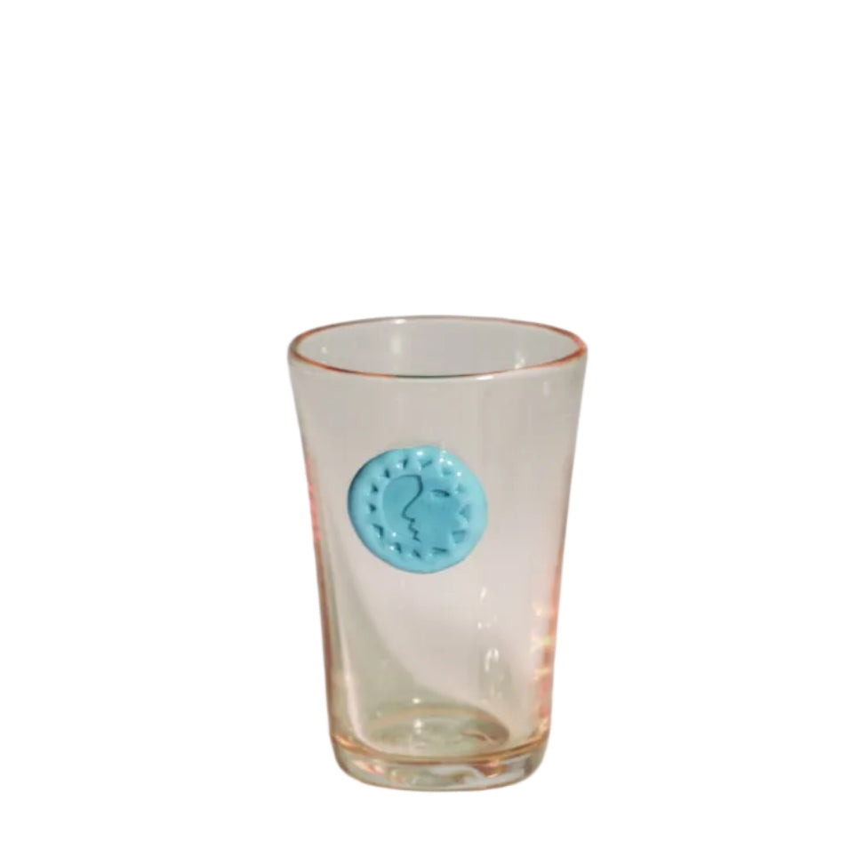 Monogram Glass - Pink Punch & Blue Mint