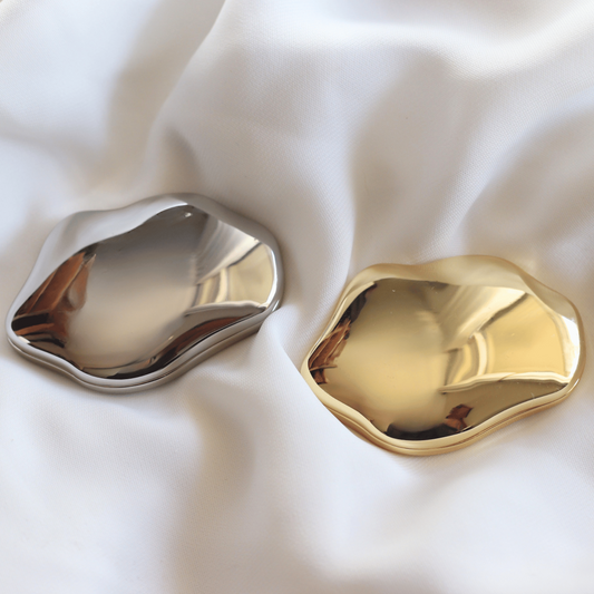 Cloud Compact Mirror - Silver