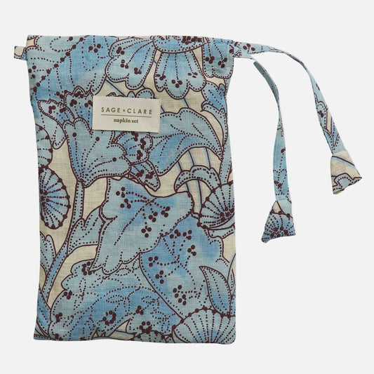 Elena Napkin Set - Cerulean