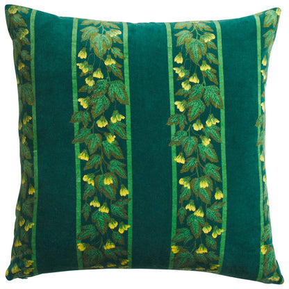 Agata Velvet Cushion - Verdant: Feather Insert