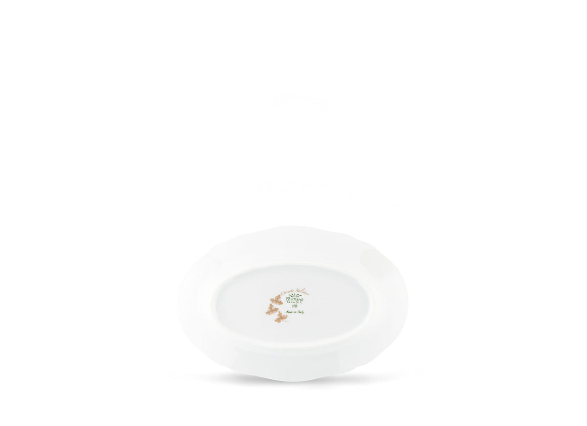 Ginori 1735 Oriente Italiano Oval Pickle Dish, Meringa