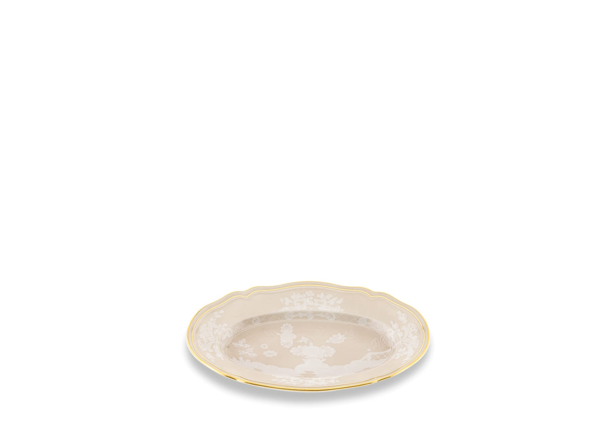 Ginori 1735 Oriente Italiano Oval Pickle Dish, Meringa