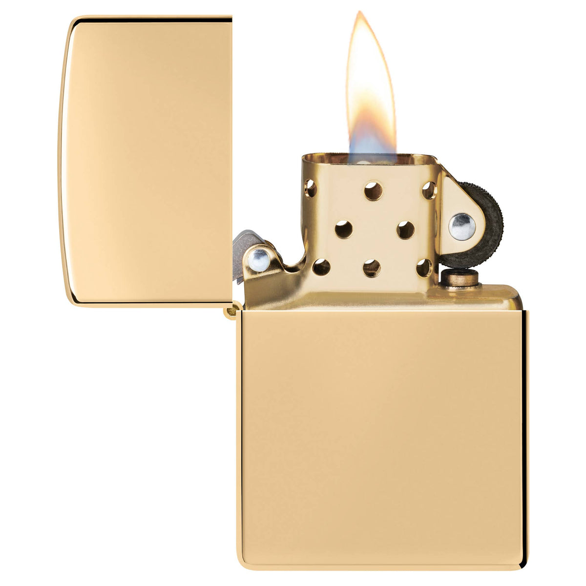 Zippo Classic High Polish Brass Windproof Lighter + Gift Kit