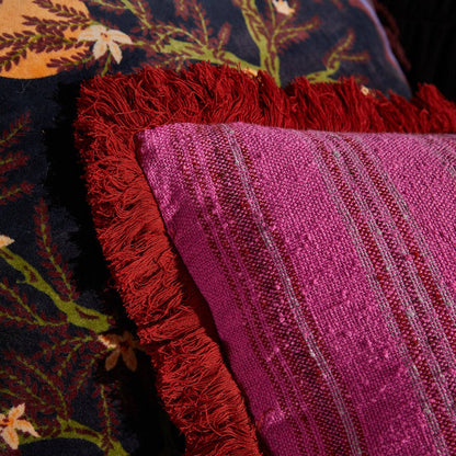 Nicolette Woven Cushion - Pansy: Feather Insert