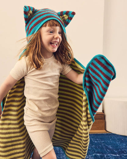Dragonfly Stripe Cotton Terry Kids Hooded Towel: Baby