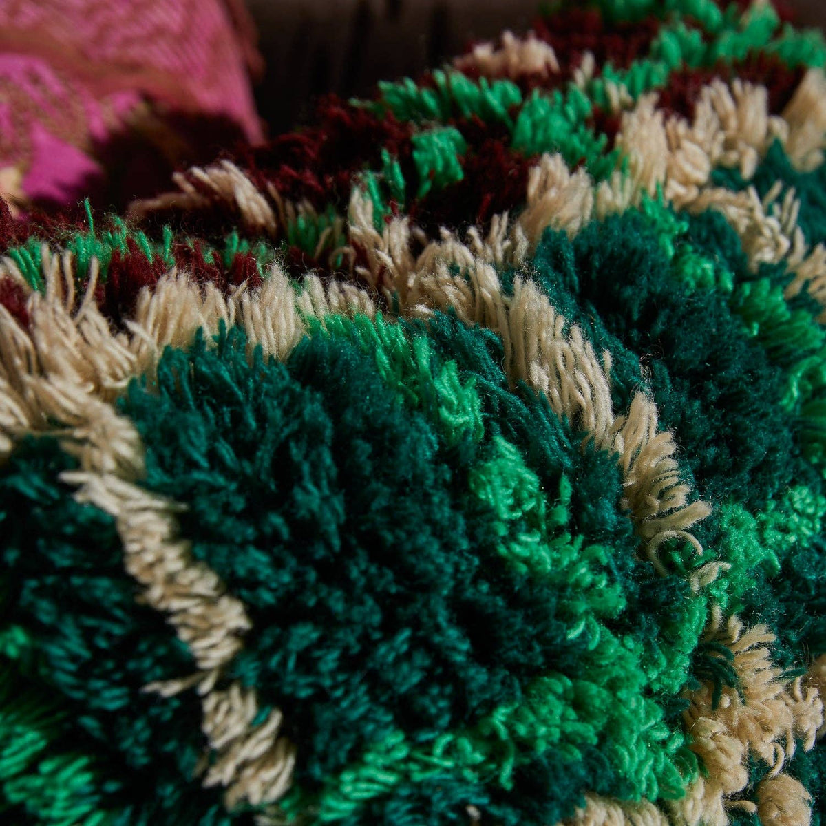Karina Shag Cushion - Verdant: Feather Insert