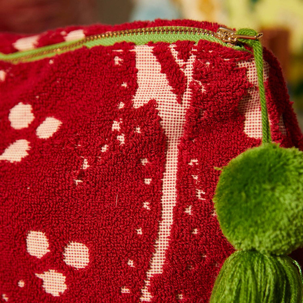 Lucia Terry Pouch - Crimson: Small