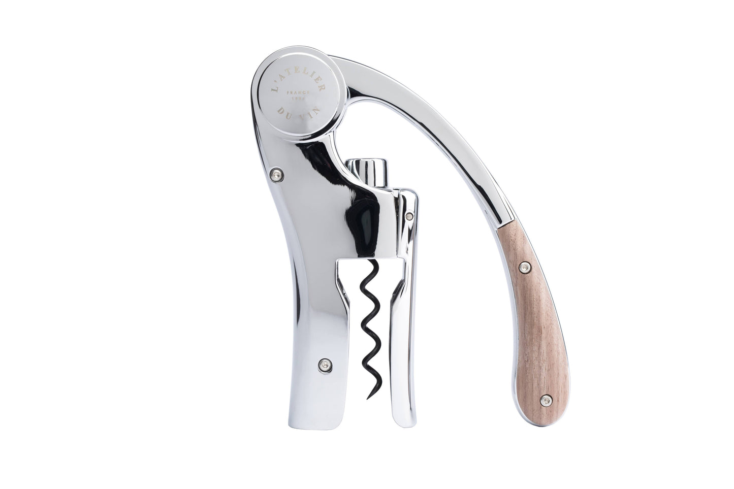 Lever Wine Opener - OENO MOTION SILVER & WOOD