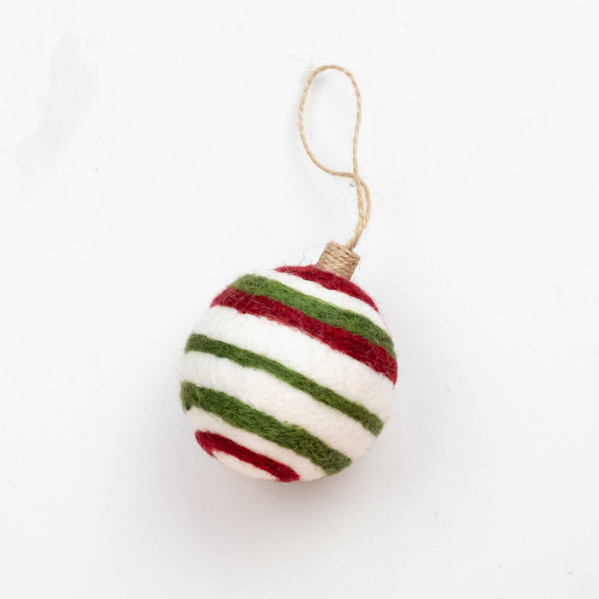 Ornament - Christmas Decor - Embroidered Red Ball, Assorted