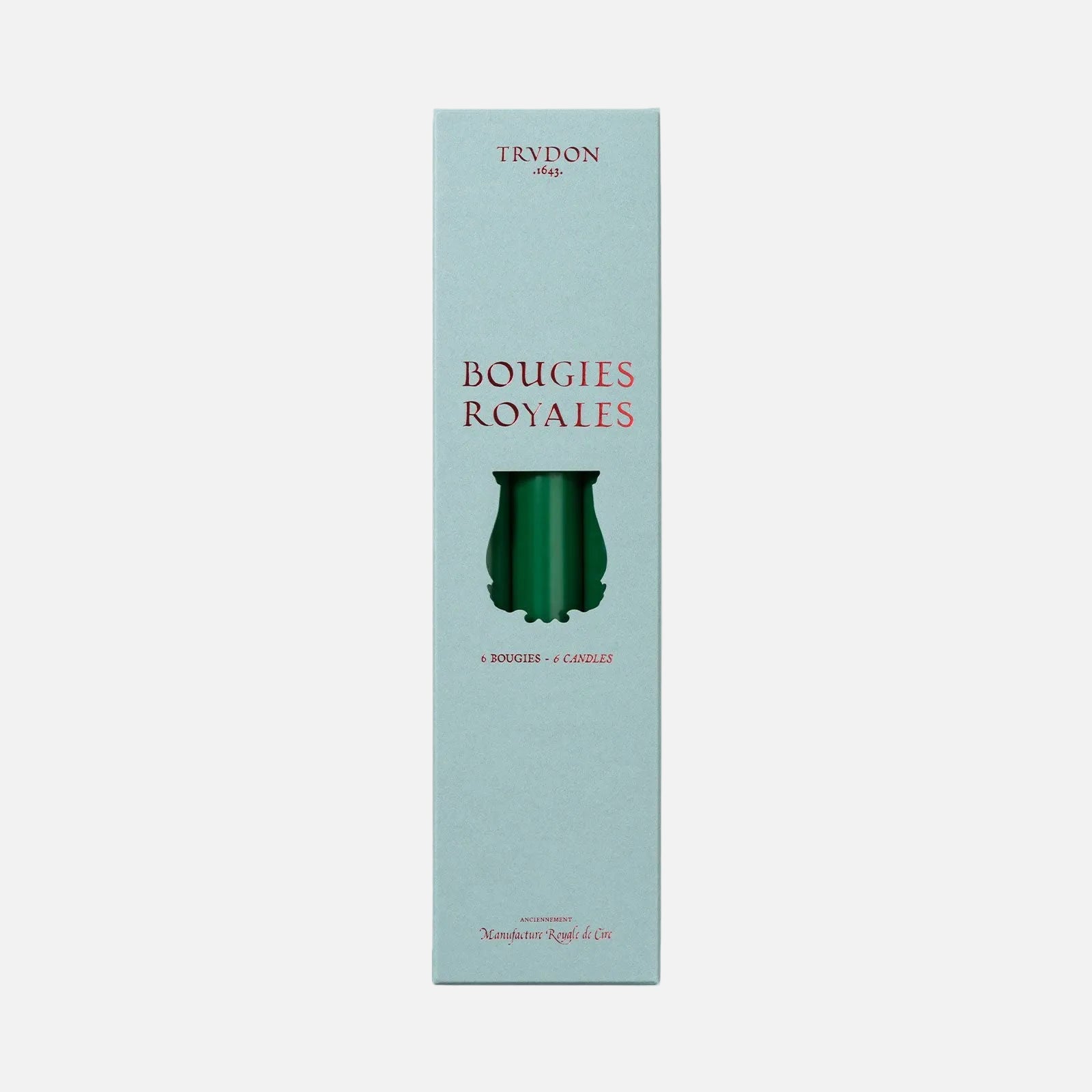 Candle packaging on a light gray background