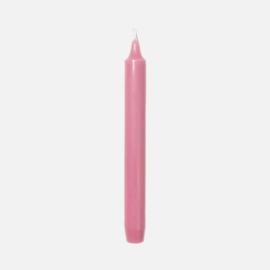 Blush candle on a light gray background