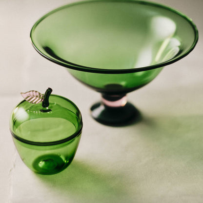 Fruit Bowl, Green/Pink/Clear