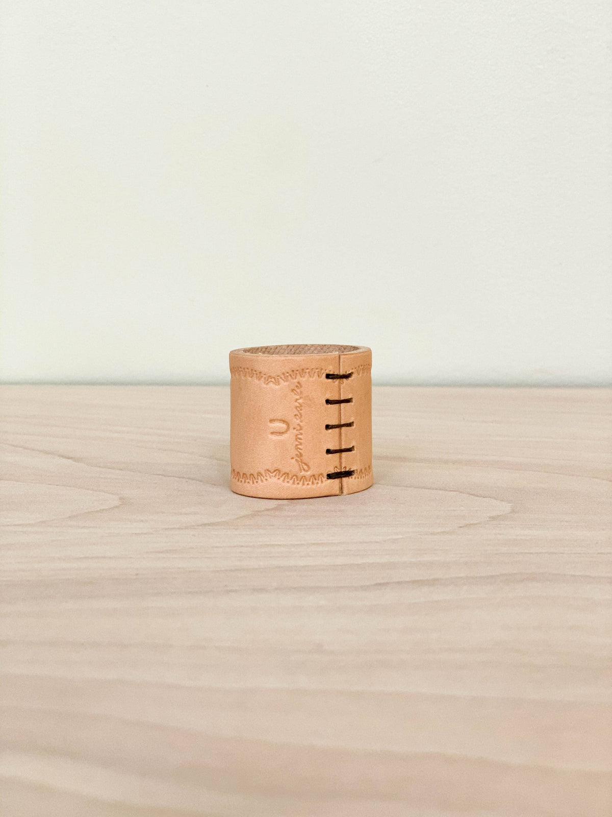 Leather Bandana Slide - Arched - Scarf Ring