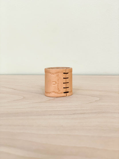 Leather Bandana Slide - Arched - Scarf Ring