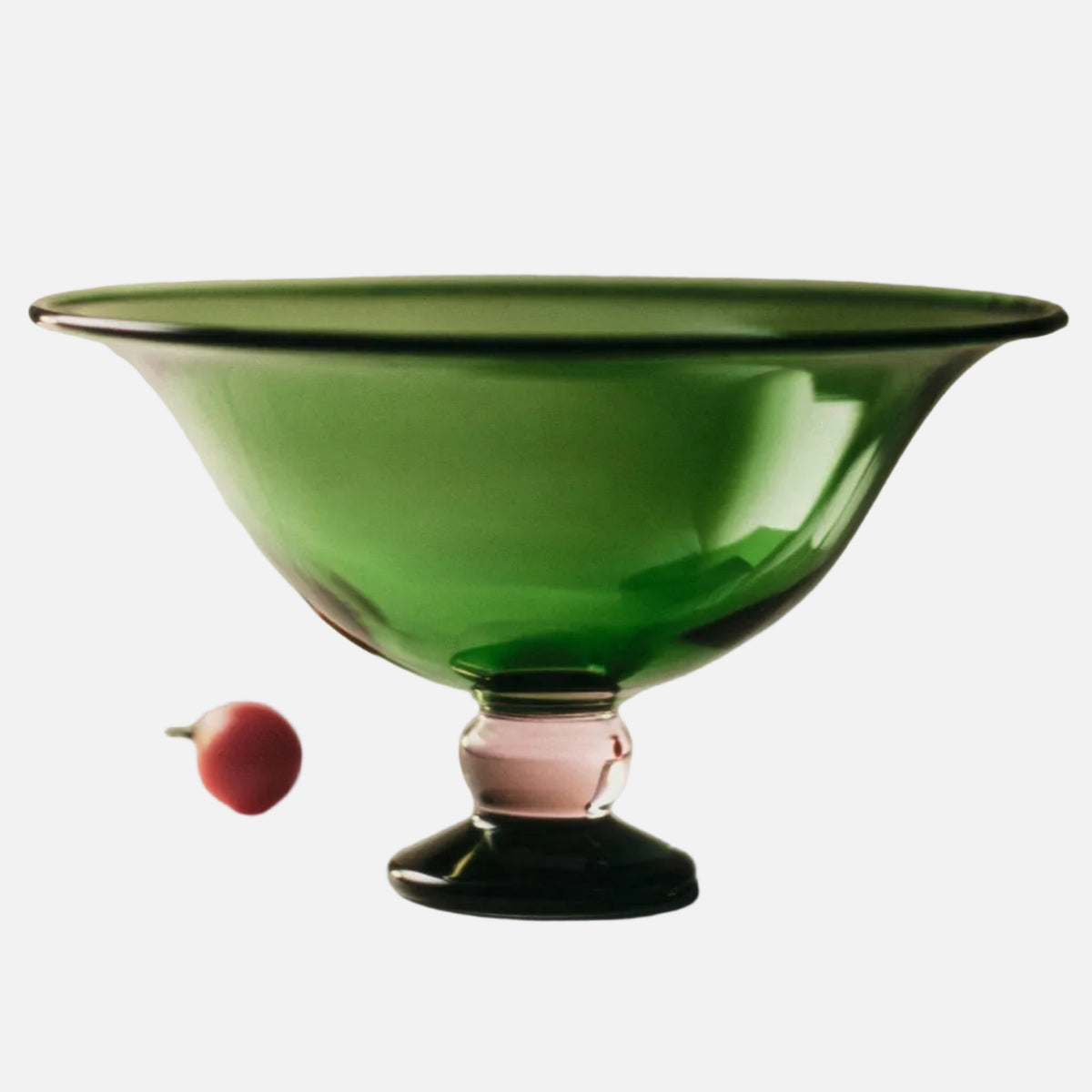 Fruit Bowl, Green/Pink/Clear