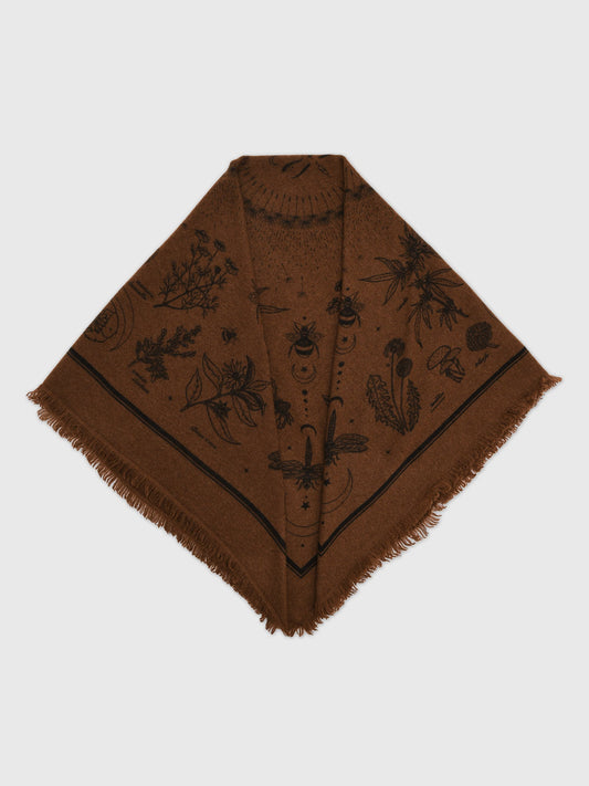 FREYA Gaia Cashmere Bandana - Mocha/Black