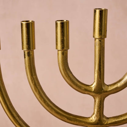 Jyoti Brass Horn Menorah