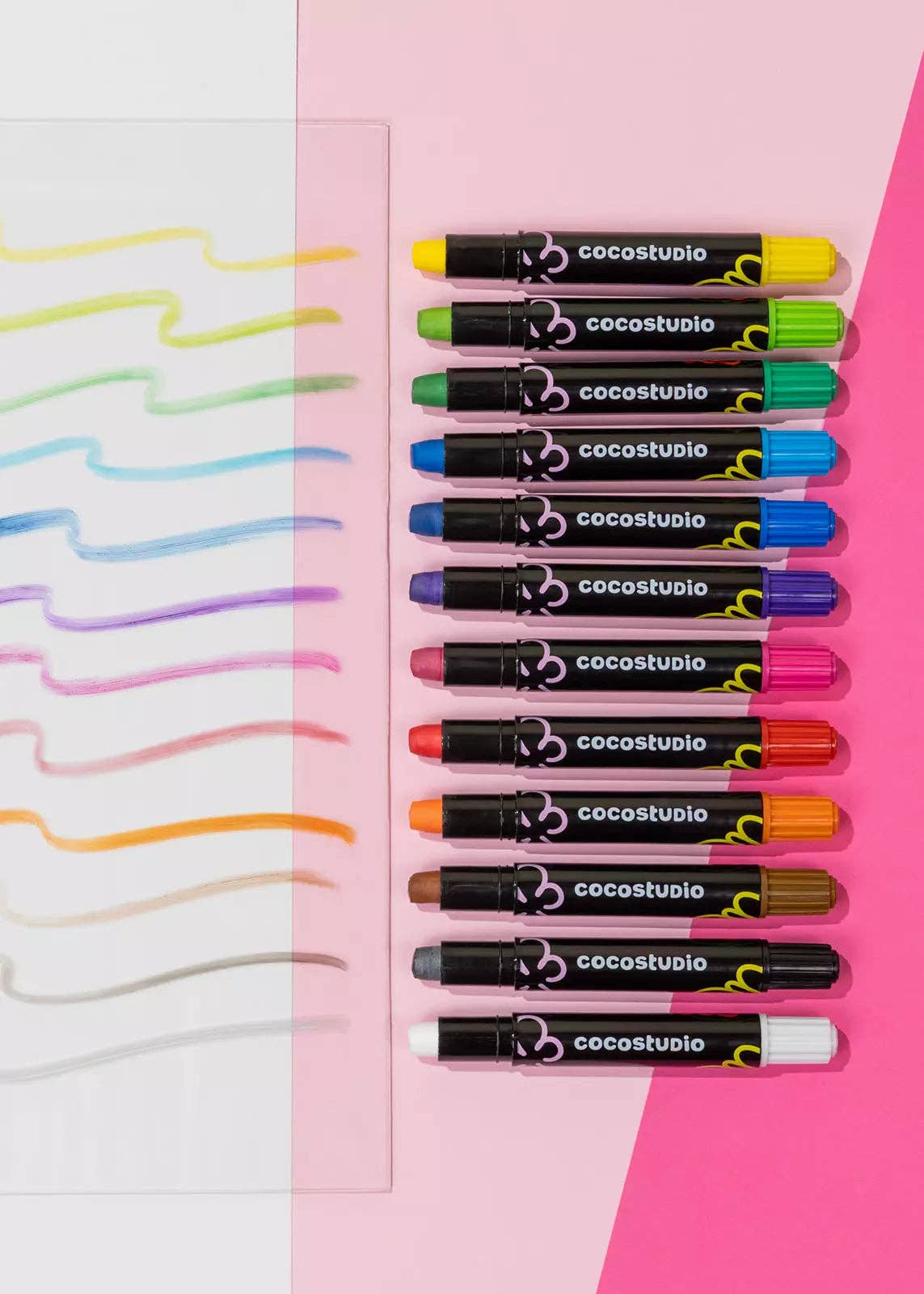 Erasable Silky Window Crayons - 12 Colors