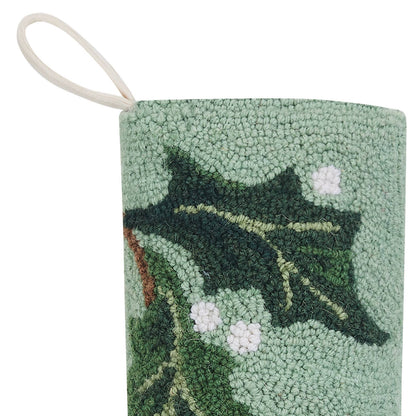Green Holly Hook Stocking