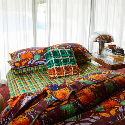 Karina Shag Cushion - Verdant: Feather Insert