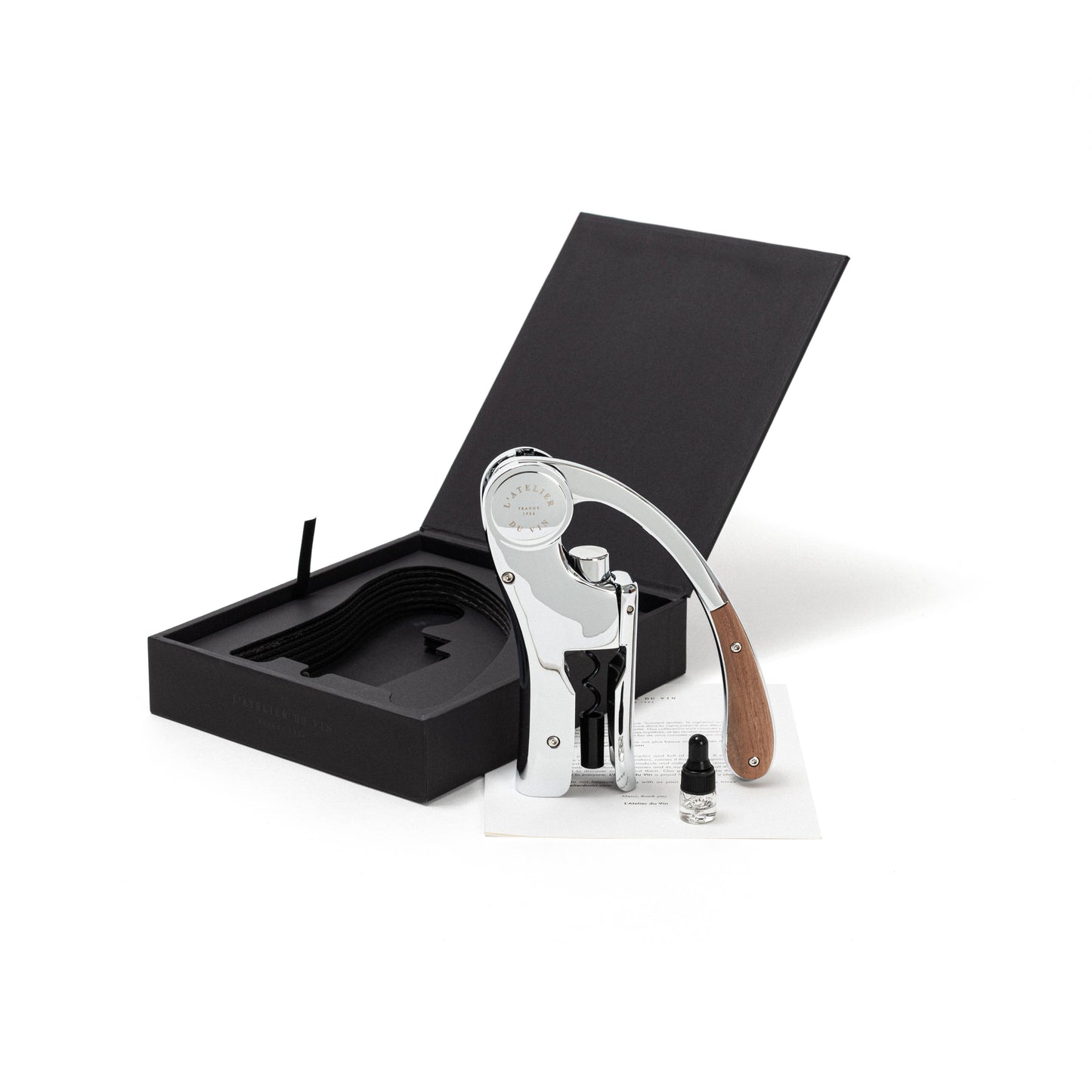 Lever Wine Opener - OENO MOTION SILVER & WOOD