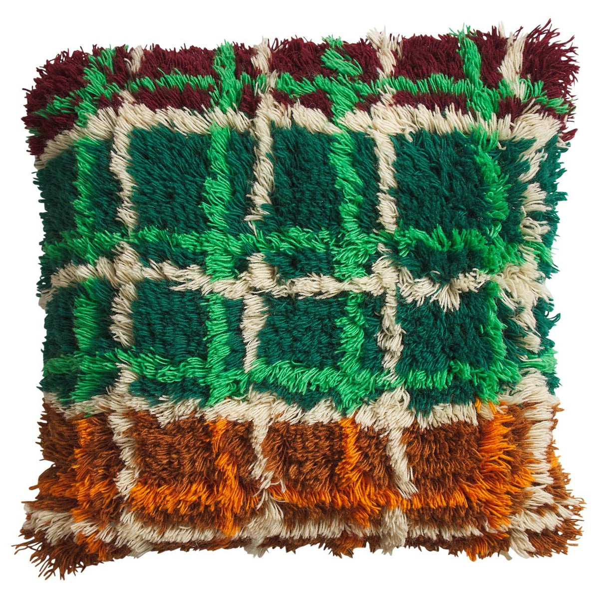 Karina Shag Cushion - Verdant: Feather Insert