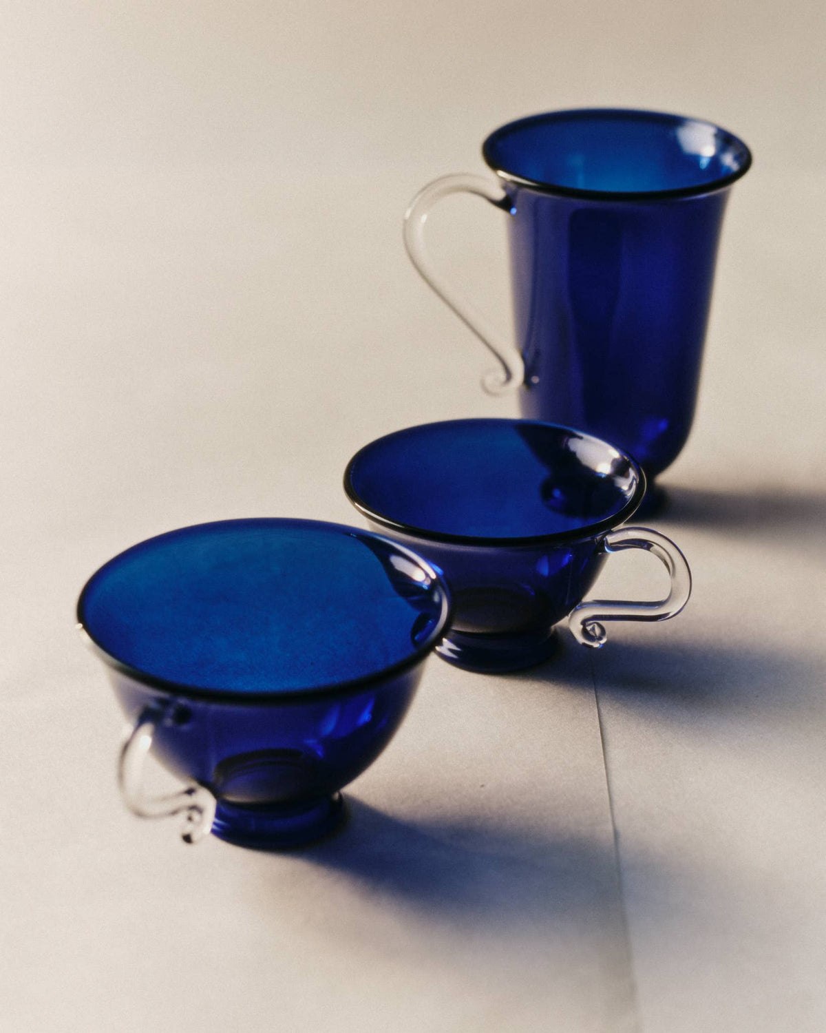 L'Espresso, Blue/Clear (Set of 2)
