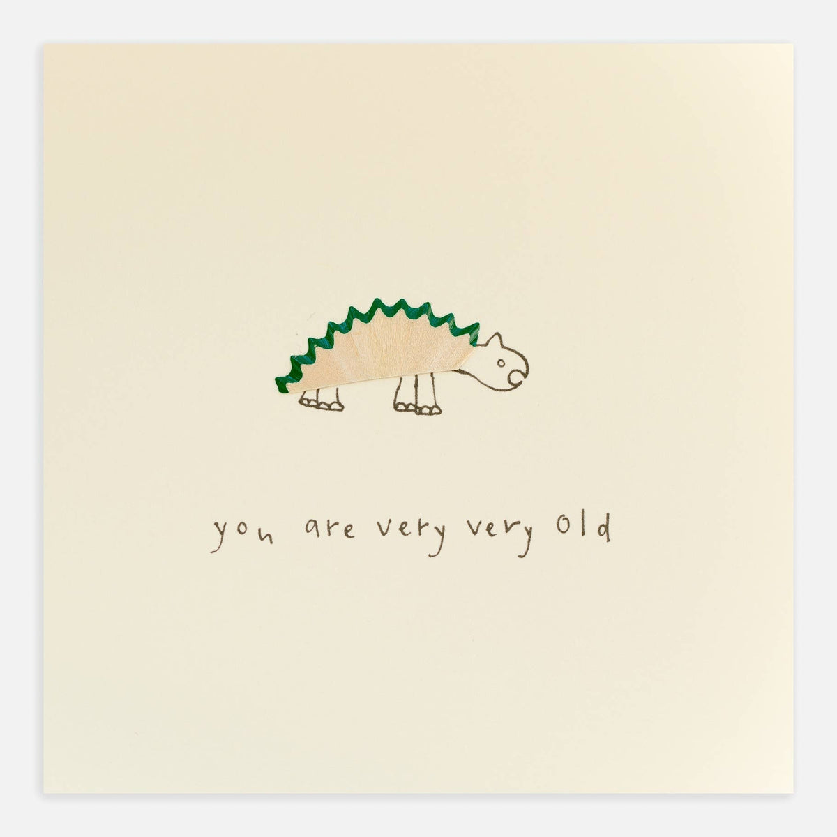 Birthday Dinosaur Card – Handfinished - Real Pencil Shavings