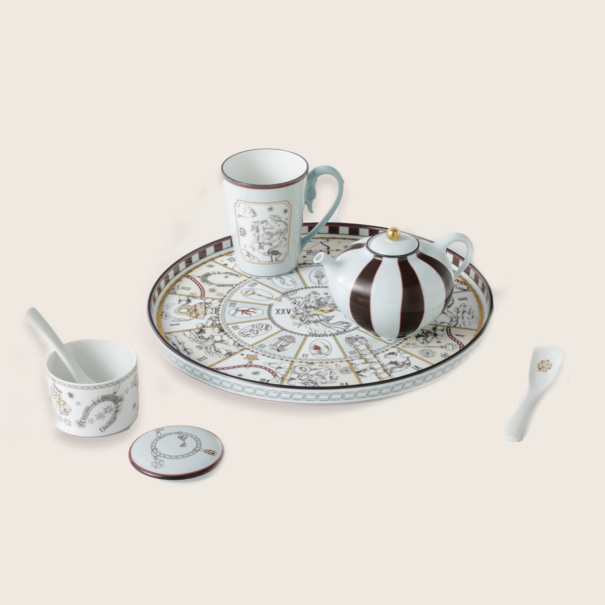 Ginori 1735 Fortunae Tall Mug, Four-Leaf Clover