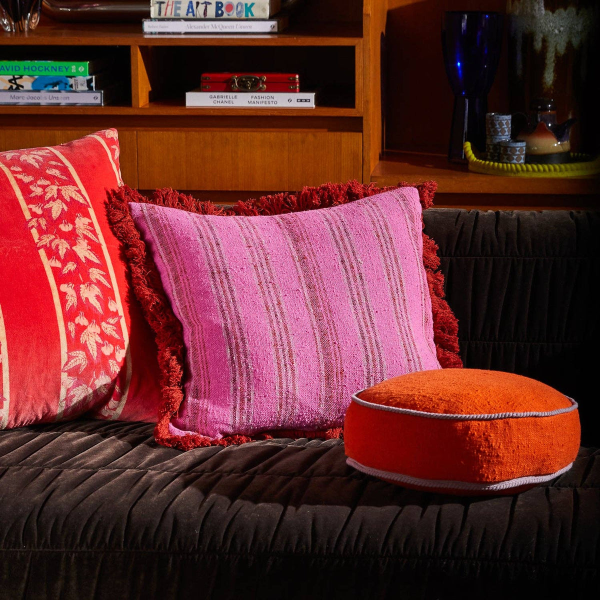 Nicolette Woven Cushion - Pansy: Feather Insert