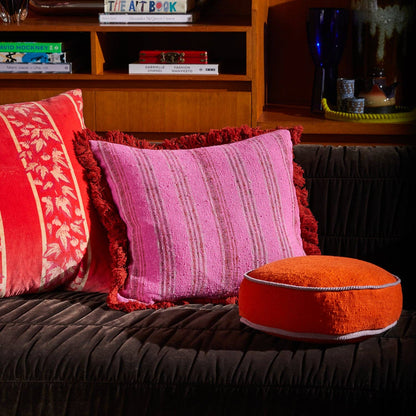Nicolette Woven Cushion - Pansy: Feather Insert
