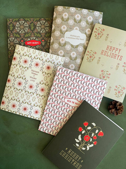 Berry Sprig A2 "Deck the Halls" Holiday Greeting Card
