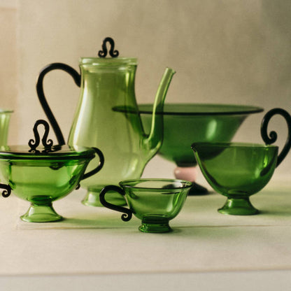 Fruit Bowl, Green/Pink/Clear