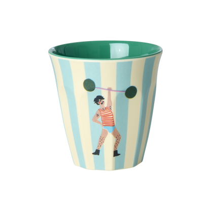 Melamine Kids Cups in Fun Fair Mint Prints - Small - 6 pcs. in Gift Box