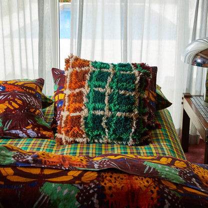 Karina Shag Cushion - Verdant: Feather Insert
