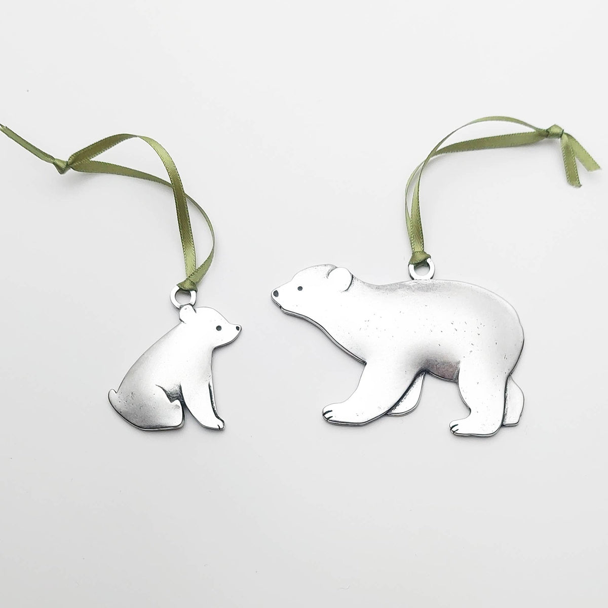 Artist Made Baby Bear Holiday Ornament - Made in USA