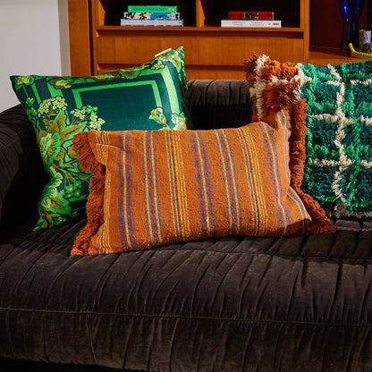 Nicolette Woven Cushion - Russet: Feather Insert