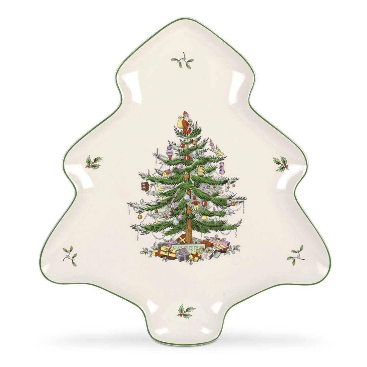 Spode Christmas Tree Tree-Shaped Dish - 14"