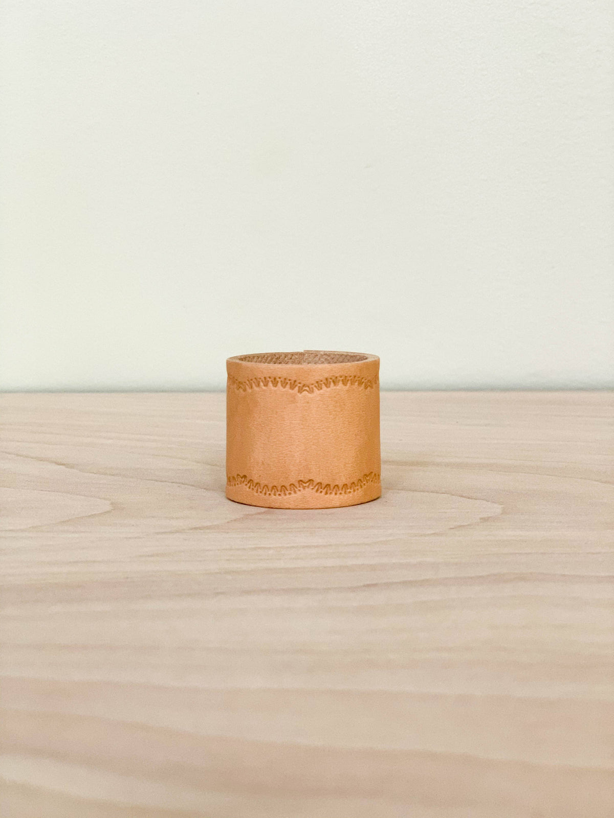 Leather Bandana Slide - Arched - Scarf Ring