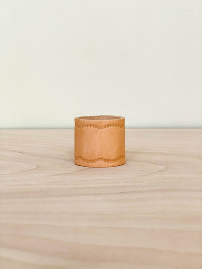 Leather Bandana Slide - Arched - Scarf Ring