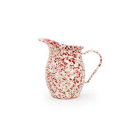 Dan Pelosi x CCH Splatter Enamelware Small Pitcher: Red Rim